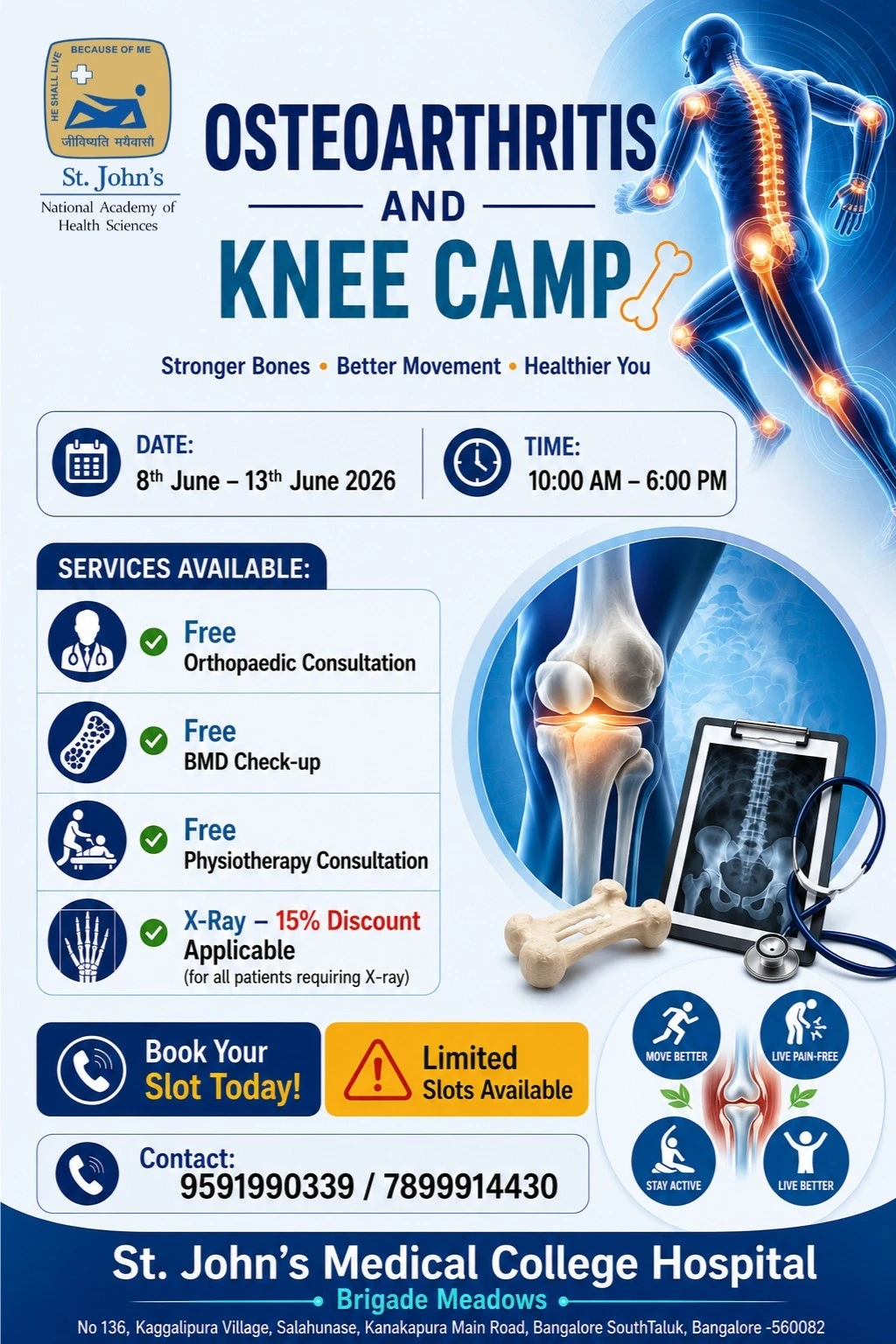 Be part of Special Osteoarthritis and Knee Camp