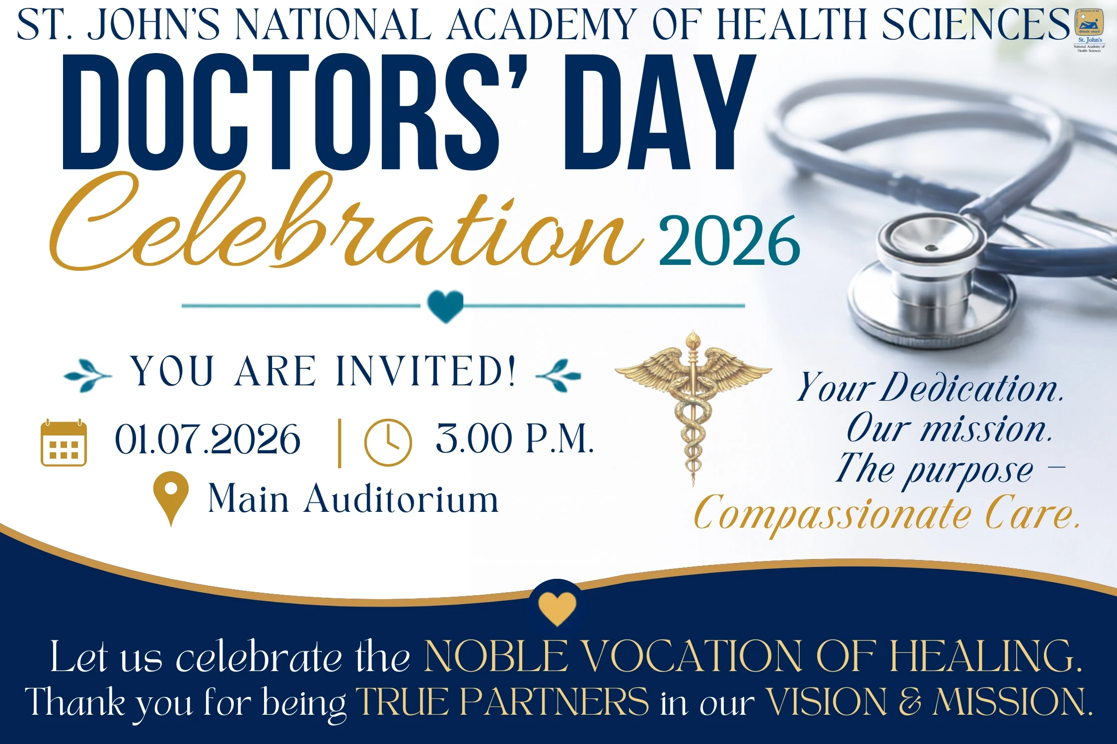 St. John's celebrating Doctor's Day 2026 with fervor and pomp 