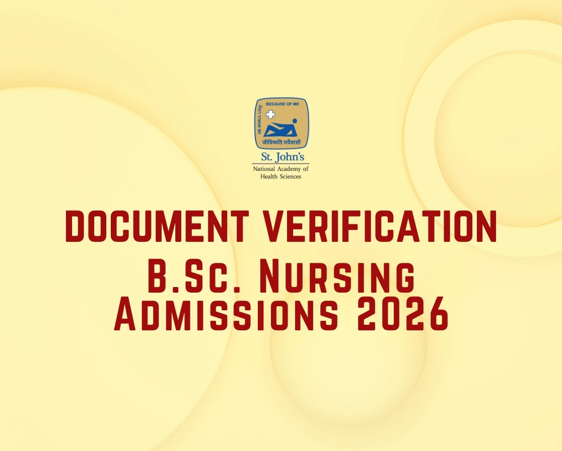 DOCUMENT VERIFICATION for B.Sc. Nursing Admissions 2026