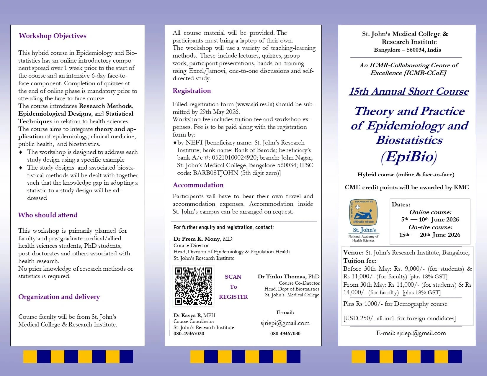Theory and Practice of Epidemiology and Biostatistics (EpiBio 2026)