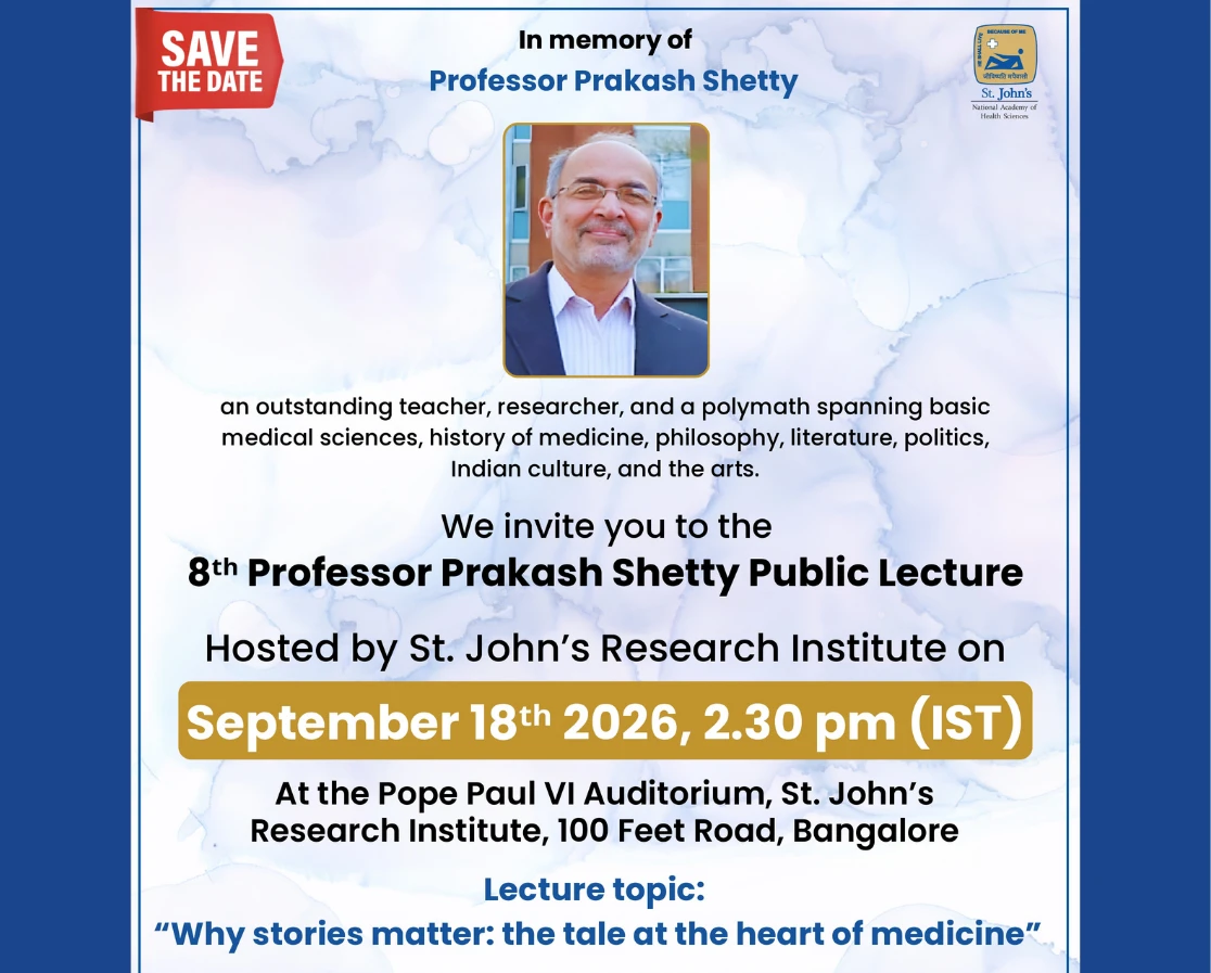 Exploring the Power of Stories in Medicine: 8th Professor Prakash Shetty Public Lecture