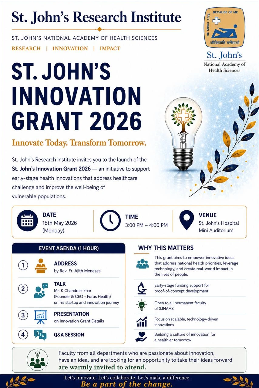 Launch of St. John’s Innovation Grant 2026